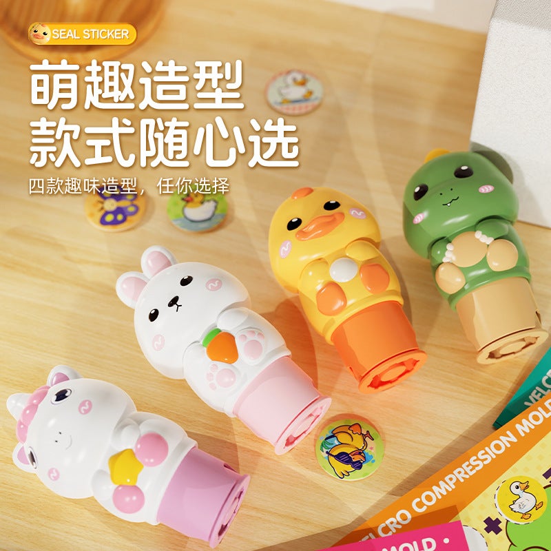 Magic Seal Sticker Book Children'S Creative Paste Toys 2 Girls 5 Boys 4 Cartoon Stamp Pen Award 3-6 Years Old - Image 5